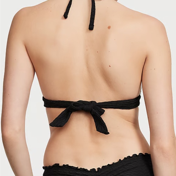 Victoria’s Secret Black Push Up Bikini Top Halter Neck Sz small - Picture 2 of 6